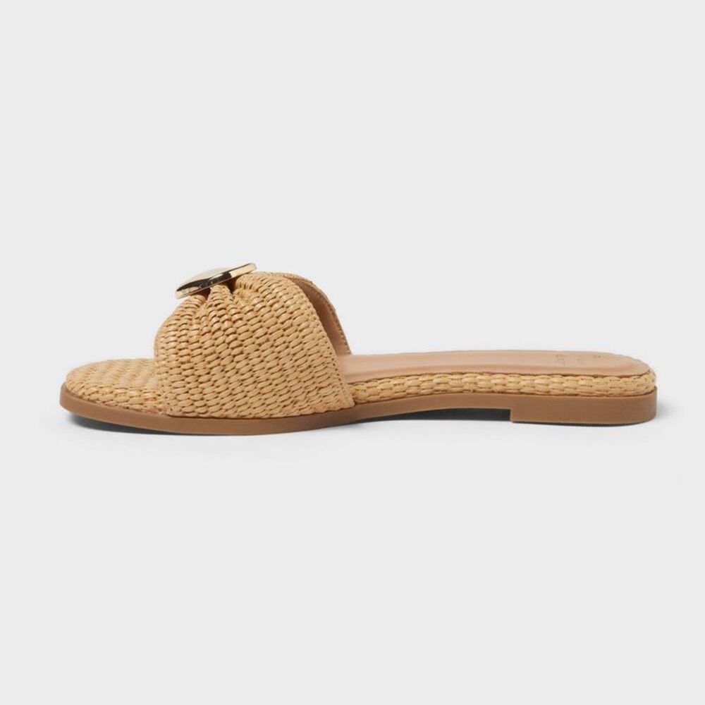 Women’s Kalina Sandals with Memory Foam Insole - A New Day Natural 6.5 - Picture 2 of 4
